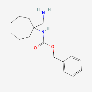 molecular formula C16H24N2O2 B6335608 Benzyl N-[1-(aminomethyl)cycloheptyl]carbamate CAS No. 1352999-90-6