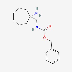 molecular formula C16H24N2O2 B6335631 Benzyl N-[(1-aminocycloheptyl)methyl]carbamate CAS No. 1352999-50-8