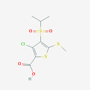 3-Chloro-4-(isopropylsulfonyl)-5-(methylthio)thiophene-2-carboxylic acid