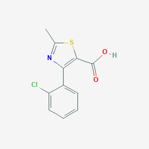 molecular formula C11H8ClNO2S B063359 4-(2-Chlorophenyl)-2-methyl-1,3-thiazole-5-carboxylic acid CAS No. 188679-16-5
