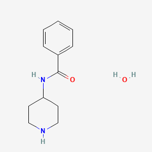 molecular formula C12H18N2O2 B6335920 N-(Piperidin-4-yl)benzamide hydrate CAS No. 1986427-04-6