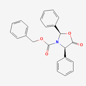 molecular formula C23H19NO4 B6335945 3-Oxazolidinecarboxylic acid, 5-oxo-2,4-diphenyl-, phenylmethyl ester, (2R,4R)- CAS No. 205654-83-7