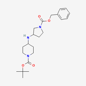 molecular formula C22H33N3O4 B6335953 Tert-butyl 4-(1-(benzyloxycarbonyl)pyrrolidin-3-ylamino)piperidine-1-carboxylate CAS No. 1824008-56-1