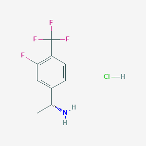 (R)-1-(3-Fluoro-4-(trifluoromethyl)phenyl)ethan-1-amine HCl