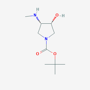 molecular formula C10H20N2O3 B6336044 tert-Butyl cis-3-hydroxy-4-(methylamino)pyrrolidine-1-carboxylate CAS No. 1375065-15-8