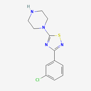 molecular formula C12H13ClN4S B6336063 1-[3-(3-Chlorophenyl)-1,2,4-thiadiazol-5-yl]piperazine CAS No. 1417825-49-0