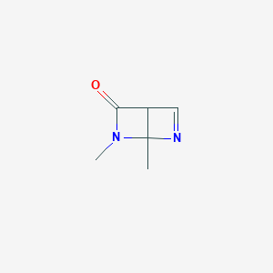 molecular formula C6H8N2O B063361 1,2-Dimethyl-2,6-diazabicyclo[2.2.0]hex-5-en-3-one CAS No. 189103-09-1