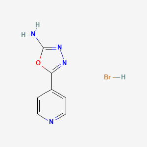 molecular formula C7H7BrN4O B6336108 5-Pyridin-4-yl-1,3,4-oxadiazol-2-amine hydrobromide CAS No. 1211432-06-2