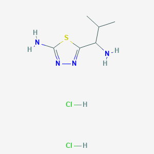 5-(1-Amino-2-methylpropyl)-1,3,4-thiadiazol-2-amine dihydrochloride;  95%