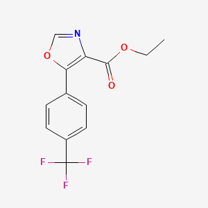 molecular formula C13H10F3NO3 B6336123 Ethyl 5-[4-(trifluoromethyl)phenyl]-1,3-oxazole-4-carboxylate CAS No. 254749-12-7