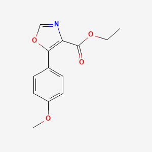molecular formula C13H13NO4 B6336136 5-(4-Methoxy-phenyl)-oxazole-4-carboxylic acid ethyl ester, 95% CAS No. 255728-49-5