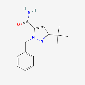 2-Benzyl-5-tert-butyl-2H-pyrazole-3-carboxylic acid amide