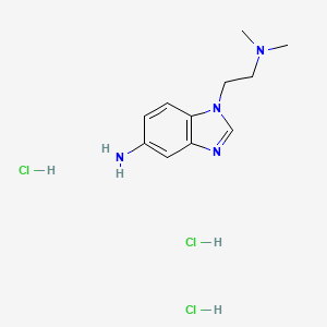 molecular formula C11H19Cl3N4 B6336275 1-(2-(dimethylamino)ethyl)-1H-benzo[d]imidazol-5-amine trihydrochloride CAS No. 1374408-38-4