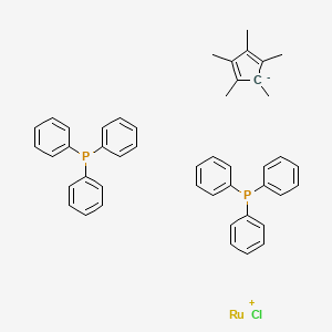 B6336294 Chloro(pentamethylcyclopentadienyl)bis(triphenylphosphine)ruthenium(II), 99% CAS No. 92361-49-4