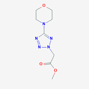 molecular formula C8H13N5O3 B063363 methyl 2-(5-morpholino-2H-1,2,3,4-tetraazol-2-yl)acetate CAS No. 175137-43-6