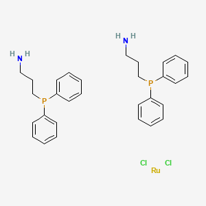 molecular formula C30H36Cl2N2P2Ru B6336345 Dichlorobis[3-(diphenylphosphino]propylamine]ruthenium(II) CAS No. 1196467-26-1