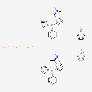 1,1'-Bis{1-[(R)-ferrocenyl-2-(S)-ethyl-1-(diethylamino)phenyl]-(R)-phosphino}ferrocene, 97% Trifer