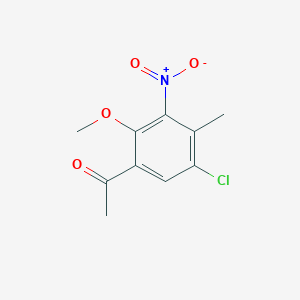 molecular formula C10H10ClNO4 B6336446 1-(5-氯-2-甲氧基-4-甲基-3-硝基苯基)-乙酮 CAS No. 685892-19-7