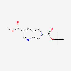 5,7-Dihydro-pyrrolo[3,4-b]pyridine-3,6-dicarboxylic acid 6-t-butyl ester 3-methyl ester