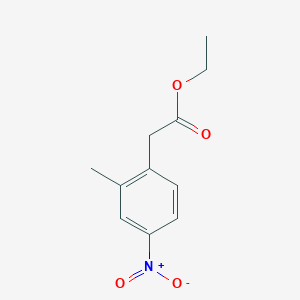 molecular formula C11H13NO4 B6336580 Ethyl 2-(2-methyl-4-nitrophenyl)acetate CAS No. 50712-66-8