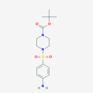 molecular formula C15H23N3O4S B063366 4-((4-Aminophenyl)sulfonyl)-1-(tert-butyloxycarbonyl)piperazine CAS No. 173951-84-3
