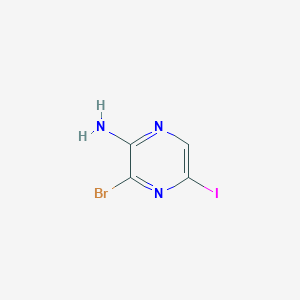 molecular formula C4H3BrIN3 B6336611 3-Bromo-5-iodopyrazin-2-amine CAS No. 1449112-32-6