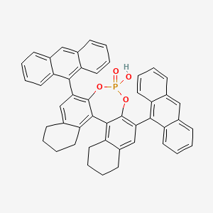 molecular formula C48H37O4P B6336624 10,16-di(anthracen-9-yl)-13-hydroxy-12,14-dioxa-13λ5-phosphapentacyclo[13.8.0.02,11.03,8.018,23]tricosa-1(23),2,8,10,15,17-hexaene 13-oxide CAS No. 1011465-29-4