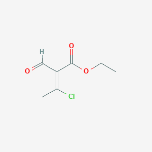 molecular formula C7H9ClO3 B6336659 (Z)-3-Chloro-2-formyl-but-2-enoic acid ethyl ester CAS No. 31357-78-5