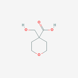 molecular formula C7H12O4 B063367 4-(Hydroxymethyl)oxane-4-carboxylic acid CAS No. 193022-99-0