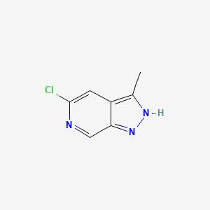 molecular formula C7H6ClN3 B6336767 5-chloro-3-methyl-1H-pyrazolo[3,4-c]pyridine CAS No. 1211534-37-0