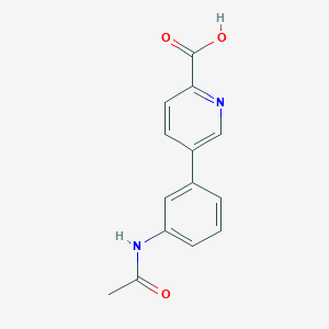 molecular formula C14H12N2O3 B6336894 5-(3-Acetylaminophenyl)picolinic acid CAS No. 1242339-07-6