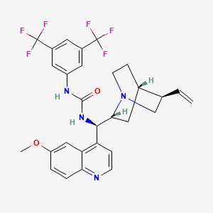 molecular formula C29H28F6N4O2 B6337146 Urea, N-[3,5-bis(trifluoromethyl)phenyl]-N'-[(9R)-6'-methoxycinchonan-9-yl]- CAS No. 1326239-56-8