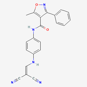 N-(4-((2,2-dinitrilovinyl)amino)phenyl)(5-methyl-3-phenylisoxazol-4-yl)formamide