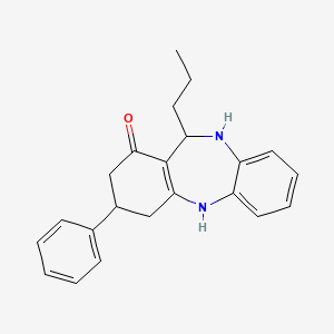 2,10-Diaza-5-phenyl-9-propyltricyclo[9.4.0.0<3,8>]pentadeca-1(11),3(8),12,14-tetraen-7-one