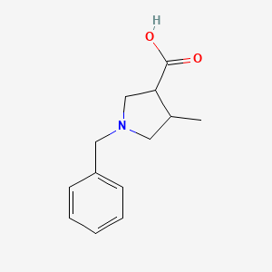 molecular formula C13H17NO2 B6337216 1-Benzyl-4-methylpyrrolidine-3-carboxylic acid CAS No. 885958-71-4