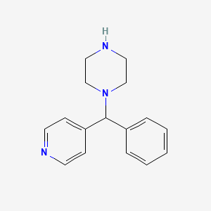 molecular formula C16H19N3 B6337232 1-(Phenyl(pyridin-4-yl)methyl)piperazine CAS No. 104523-21-9