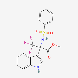 Methyl 3,3,3-trifluoro-2-(1H-indol-3-yl)-N-(phenylsulfonyl)alaninate, 97%