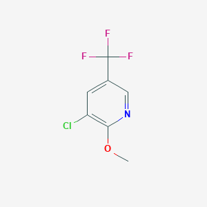 molecular formula C7H5ClF3NO B063373 3-Chloro-2-methoxy-5-(trifluoromethyl)pyridine CAS No. 175136-17-1