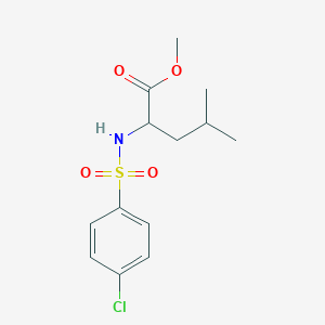 molecular formula C13H18ClNO4S B6337387 Methyl 2-{[(4-chlorophenyl)sulfonyl]amino}-4-methylpentanoate CAS No. 68305-85-1