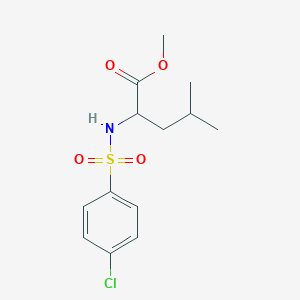 Methyl 2-{[(4-chlorophenyl)sulfonyl]amino}-4-methylpentanoate (Bes(4-Cl)-DL-Leu-OMe)