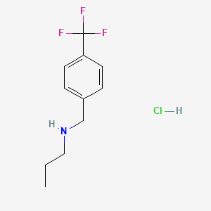 molecular formula C11H15ClF3N B6337398 Propyl({[4-(trifluoromethyl)phenyl]methyl})amine hydrochloride CAS No. 90389-05-2