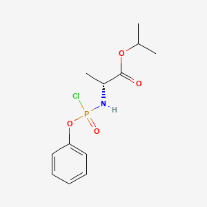 molecular formula C12H17ClNO4P B6337415 Isopropyl (chloro(phenoxy)phosphoryl)-D-alaninate CAS No. 926309-10-6