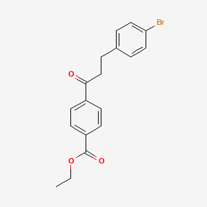 molecular formula C18H17BrO3 B6337422 Ethyl 4-(3-(4-bromophenyl)propanoyl)benzoate CAS No. 898761-16-5