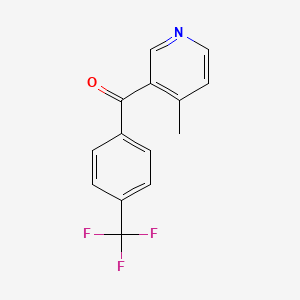 molecular formula C14H10F3NO B6337425 4-Methyl-3-(3-trifluoromethylbenzoyl)pyridine CAS No. 1187168-66-6