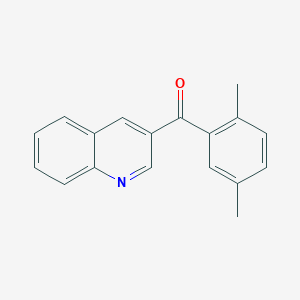 B6337440 4-(2,5-Dimethylbenzoyl)quinoline;  97% CAS No. 1187167-42-5
