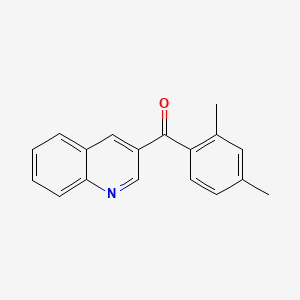 B6337446 4-(2,4-Dimethylbenzoyl)quinoline;  97% CAS No. 1187167-36-7
