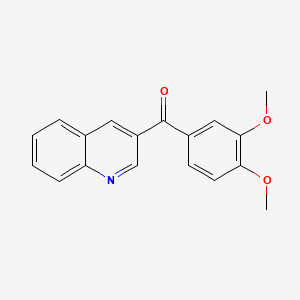 molecular formula C18H15NO3 B6337474 (3,4-Dimethoxyphenyl)(quinolin-3-yl)methanone CAS No. 1187164-00-6