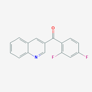 4-(2,4-Difluorobenzoyl)quinoline;  97%