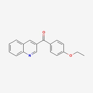molecular formula C18H15NO2 B6337559 (4-Ethoxyphenyl)(quinolin-3-yl)methanone CAS No. 1187169-89-6
