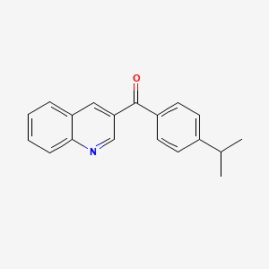 molecular formula C19H17NO B6337585 4-(4-Isopropylbenzoyl)quinoline;  97% CAS No. 1178707-04-4